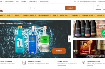 Hlavní strana e-shopu Bestdrink.cz